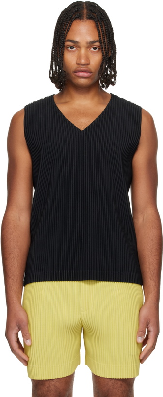 Photo: HOMME PLISSÉ ISSEY MIYAKE Black Basics Tank Top