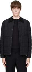 Givenchy Black Couture Seam Quilted 'Givenchy Paris' Jacket