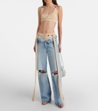 Jean Paul Gaultier Ribbed-knit cotton shorts