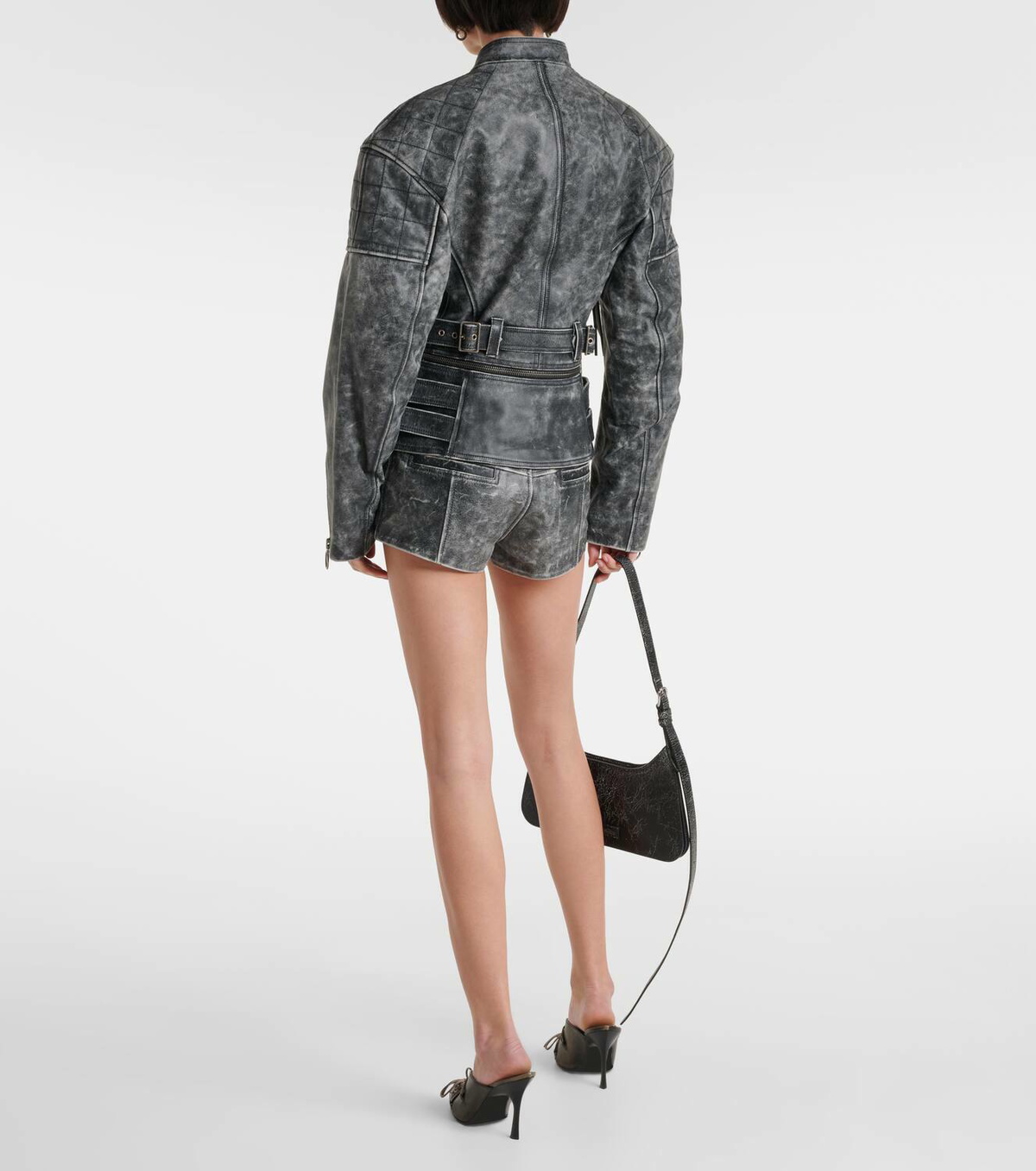 KNWLS Chain-detail leather jacket