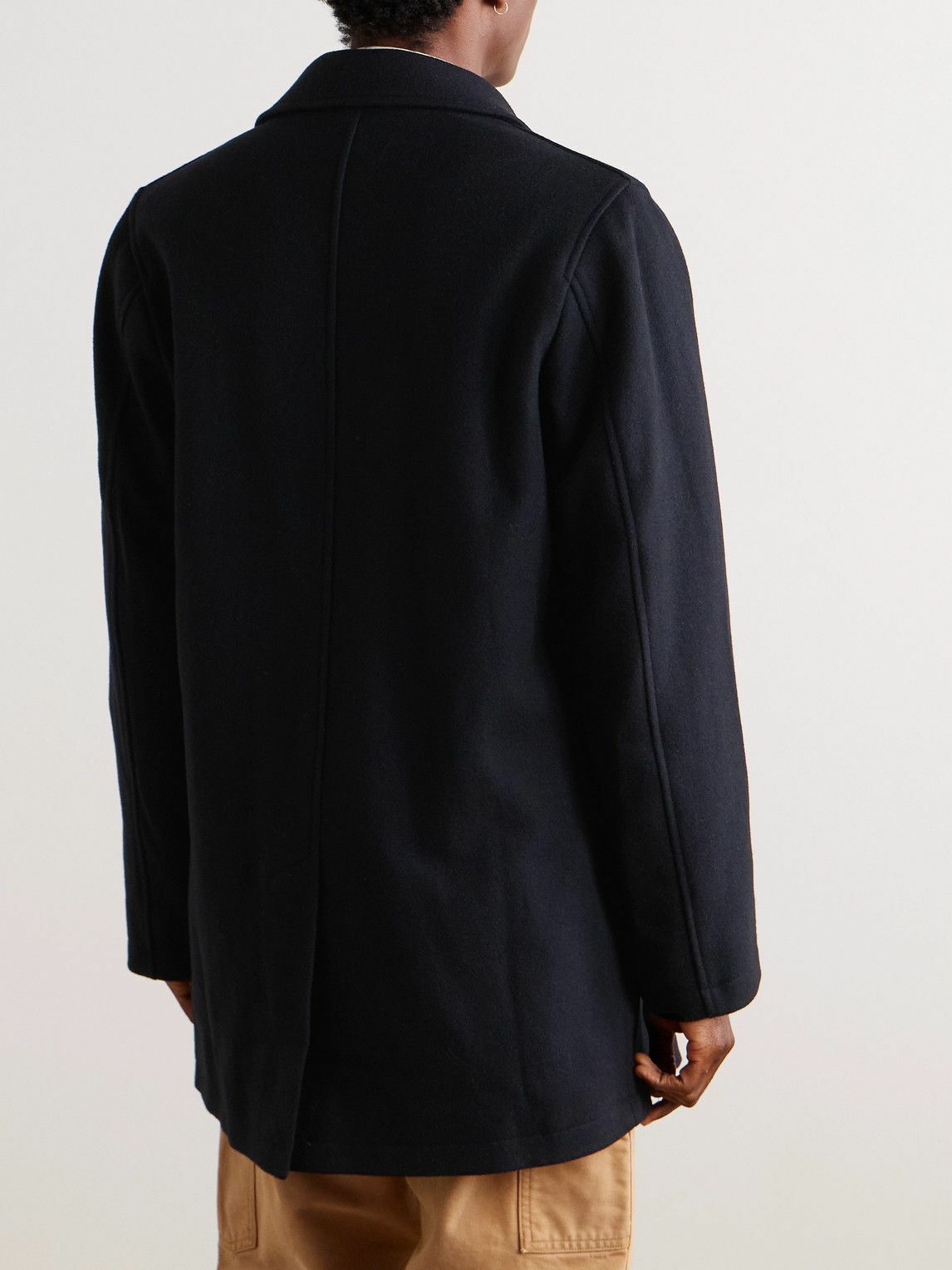 Oliver Spencer - Albion Double-Breasted Felt Coat - Blue