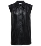 Stand Studio - Arya faux leather top