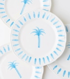 Les-Ottomans Palm set of 4 ceramic dinner plates