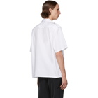 Prada White Crystal Bowling Shirt