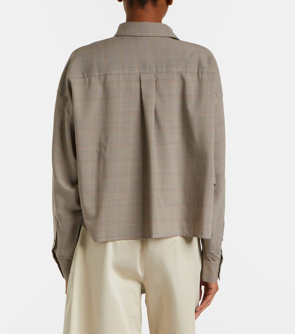 The Frankie Shop Arlen plaid wool-blend shirt