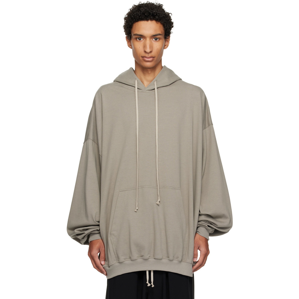 Rick Owens Taupe Tower Hun Hoodie