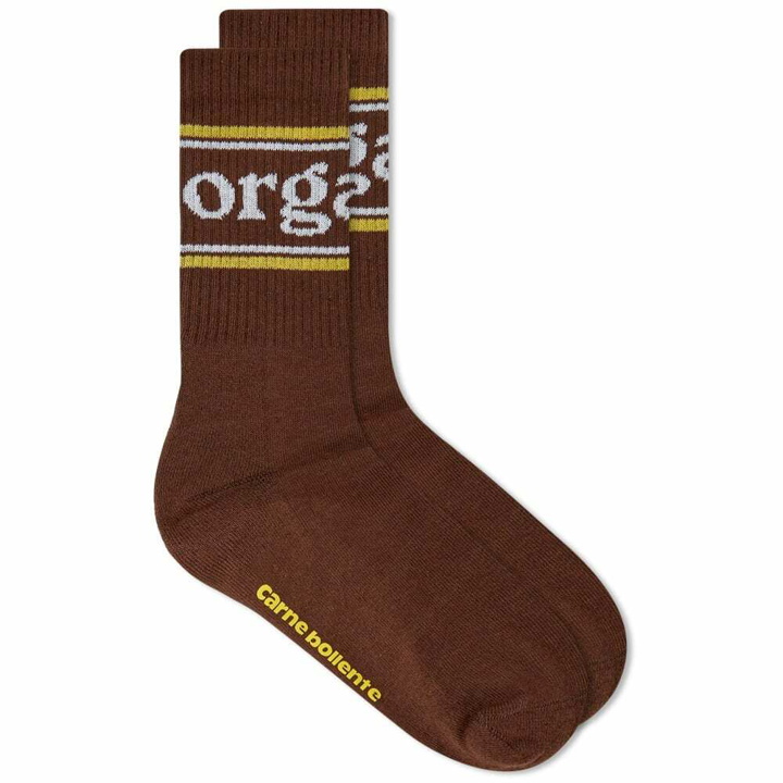 Photo: Carne Bollente Women's Feet Orgasm Sock in Brown