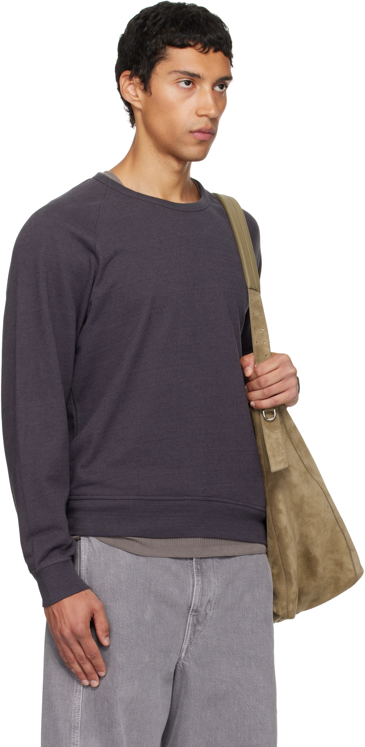 LEMAIRE Gray Crew Neck Sweatshirt