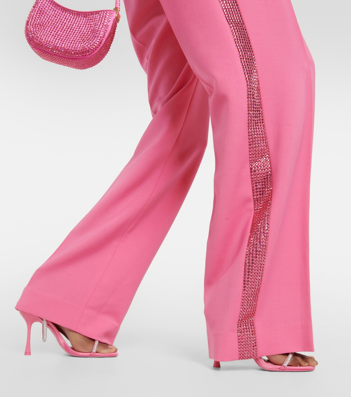 Area Wool crêpe wideleg pants AREA