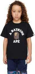 BAPE Kids Black College T-Shirt