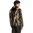 Neil Barrett Multicolor Leopard Faux-Fur Slim Jacket