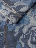 KENZO - Pixel Rose-Print Denim Jacket - Blue