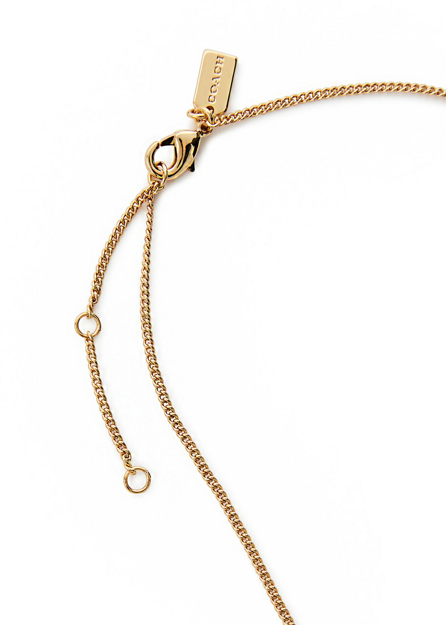 Coach Tea Rose Necklace - Gold - One Size