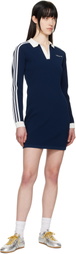 adidas Originals Navy Knitted Polo Minidress