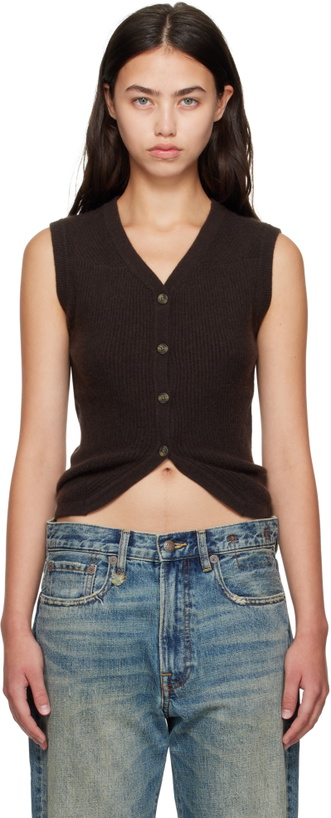 Photo: R13 Brown Ribbed Wrap Around Vest
