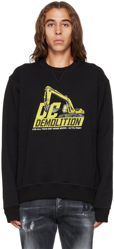 Photo: Dsquared2 Black DC Demolition Sweatshirt