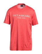 Paul & Shark Mens T-shirt in Tomato red