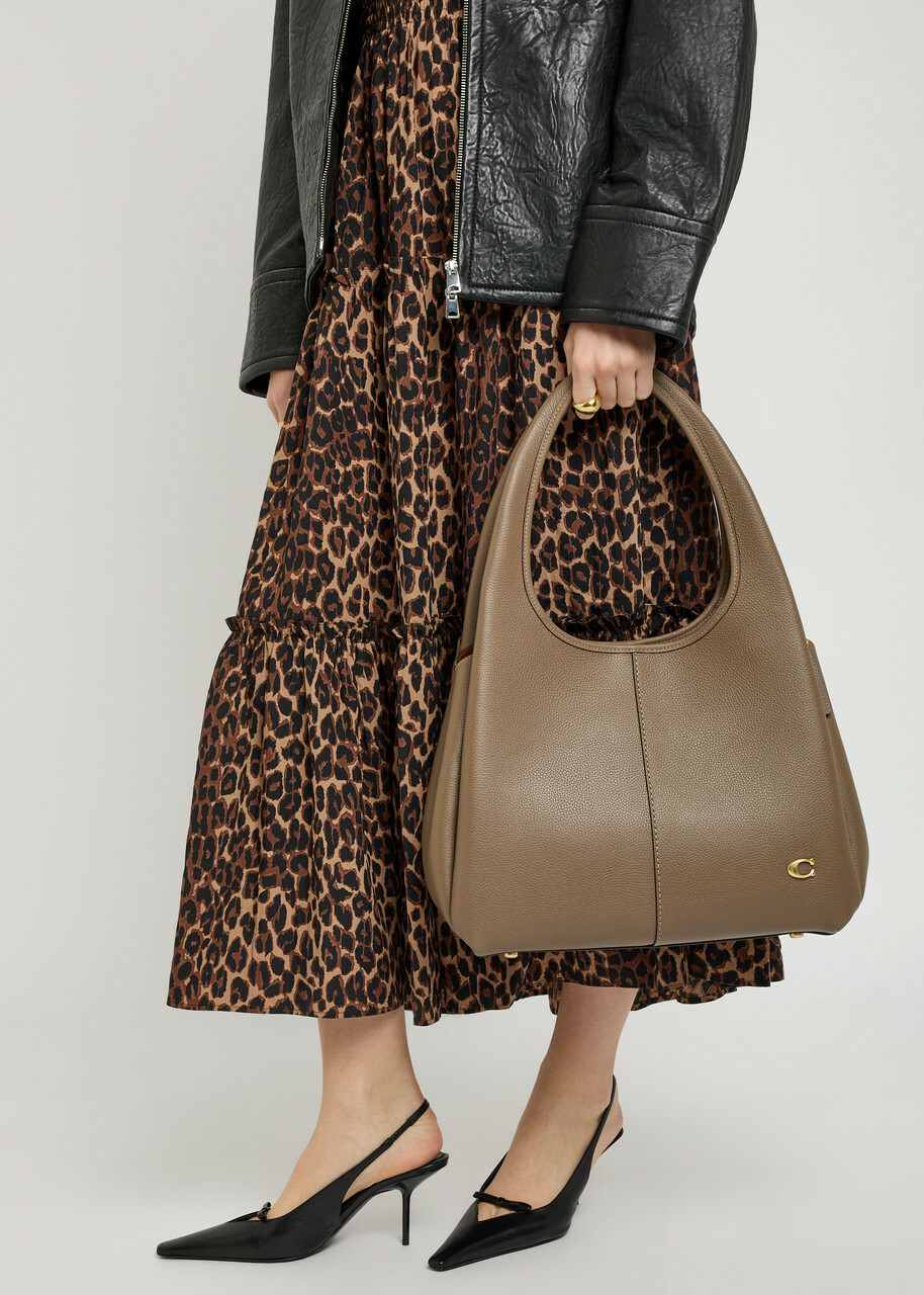 Coach Lana Pebbled Leather Shoulder bag - Taupe - One Size