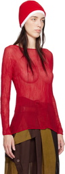 ISSEY MIYAKE Red Chiffon Twist 2 T-shirt