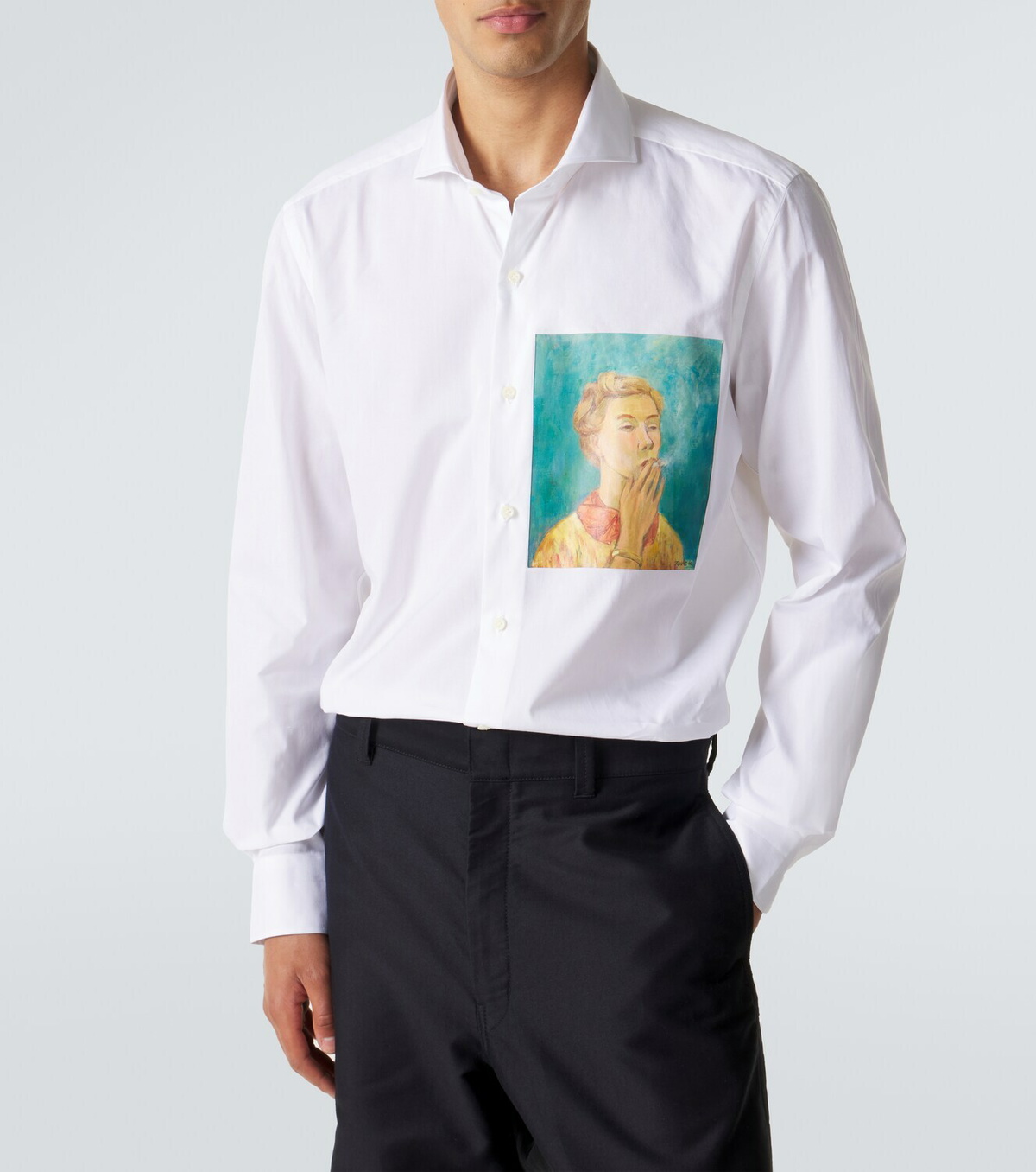 Junya Watanabe x Luigi Borrelli printed cotton shirt