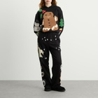 SKIMS Women's x CPFM Cotton Fleece Classic Hoodie in Onyx Gingerbread Print