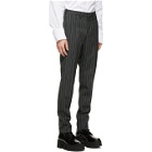 Neil Barrett Grey and White Wool Stripe Slim Fitted Suit