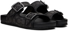 Coach 1941 Black Buckle Strap Sandals