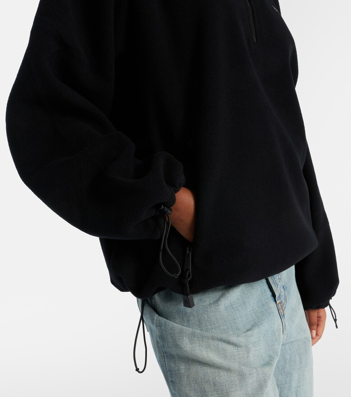Miu Miu Logo fleece half-zip sweatshirt