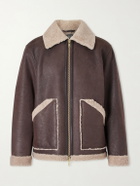 Baracuta - Shearling Aviator Jacket - Brown