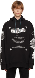 Versace Jeans Couture Black Printed Hoodie