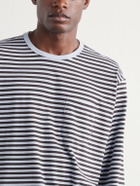 Rag & Bone - Striped Cotton-Jersey T-Shirt - Blue
