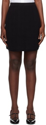 Theory Black Elasticized Miniskirt