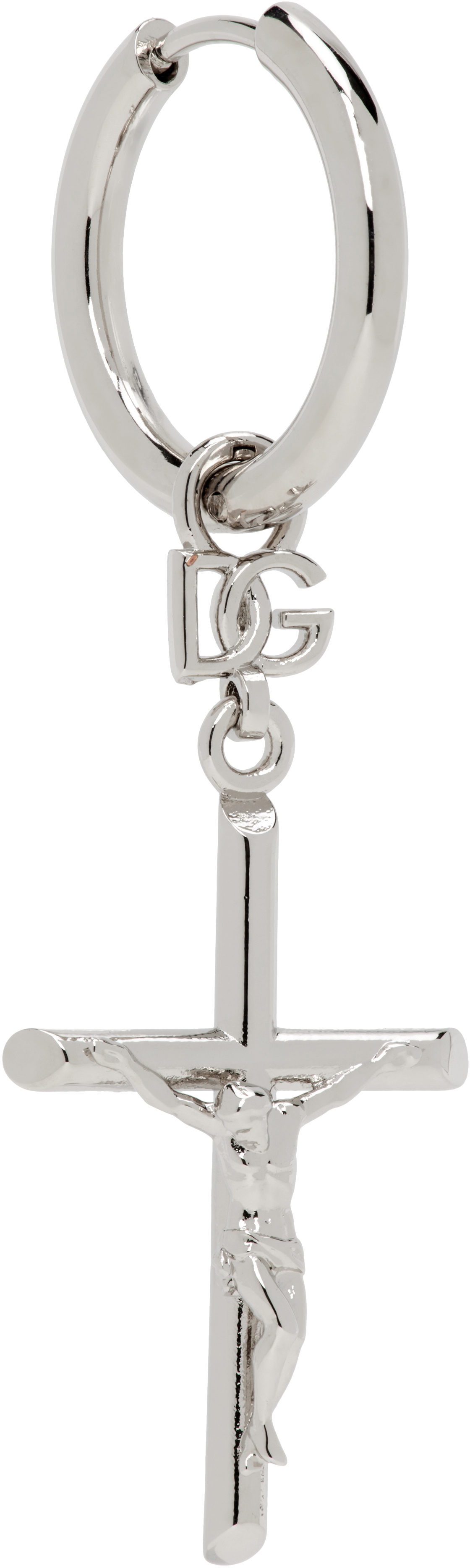 Dolce&Gabbana Silver DNA Cross Single Earring