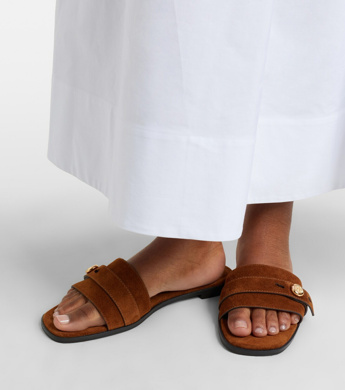 Tory Burch Romy suede slides