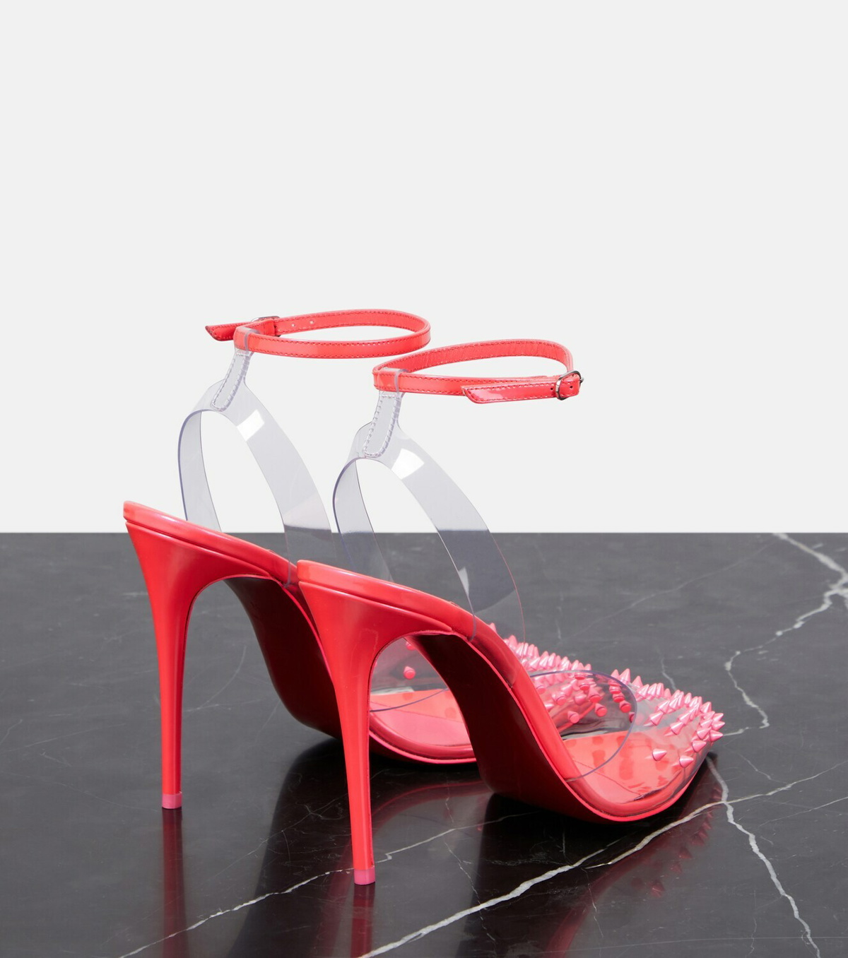 Christian Louboutin Spikoo 100 PVC and leather pumps Christian Louboutin