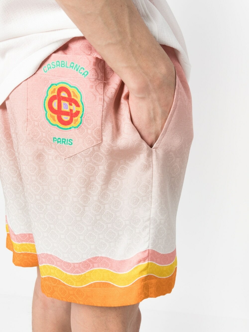 CASABLANCA - Printed Drawstring Silk Shorts
