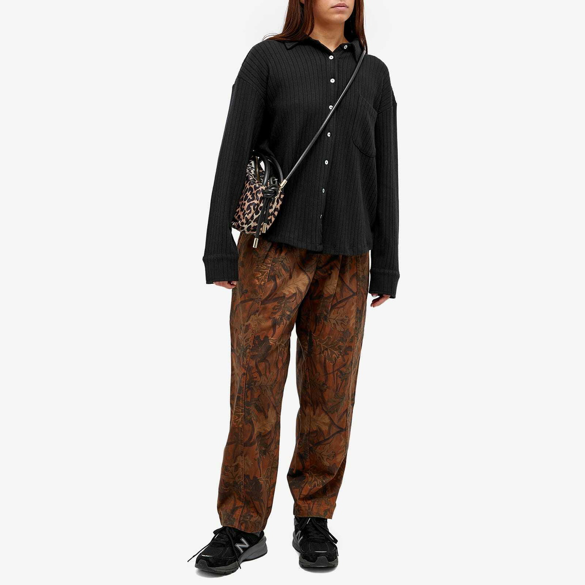 YMC Women's Sylvian Trousers in Brown Multi YMC