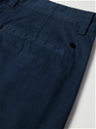 NN07 - Crown 1090 Straight-Leg Brushed Organic Cotton-Blend Twill Shorts - Blue