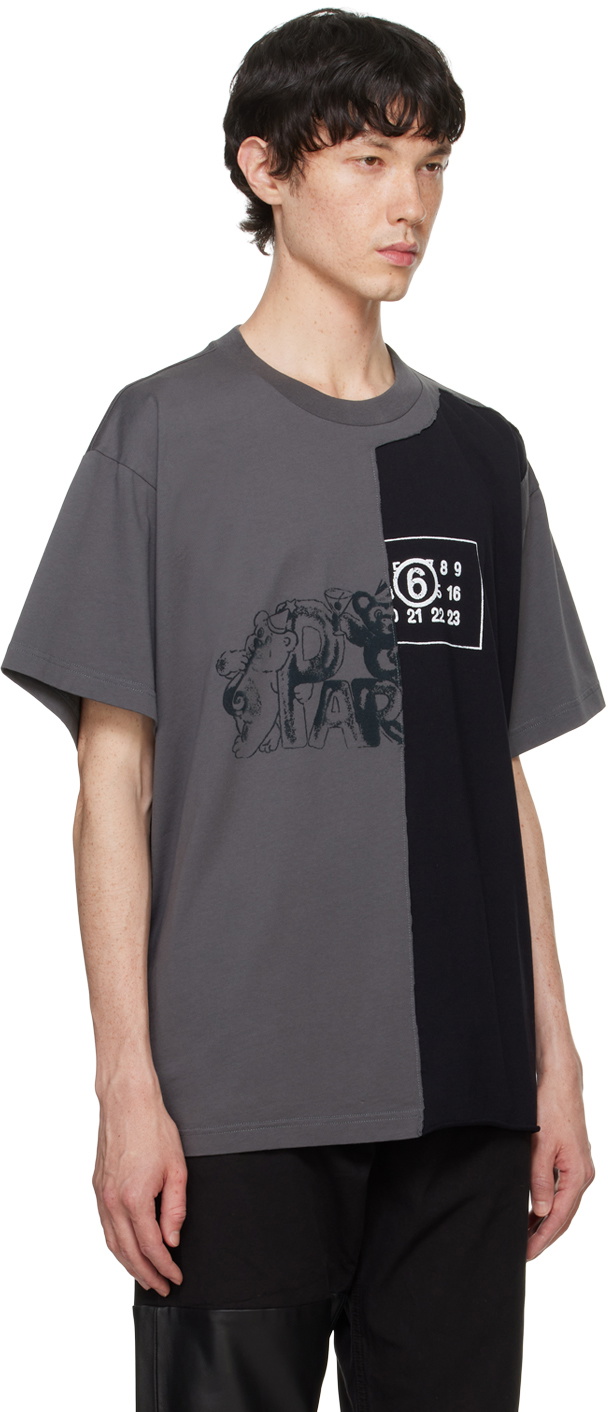 MM6 Maison Margiela Gray 'Party' T-Shirt MM6 Maison Margiela
