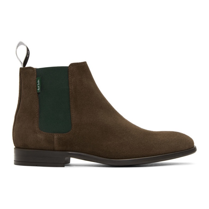 Photo: PS by Paul Smith Brown and Green Gerald Chelsea Boots