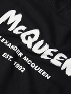 Alexander McQueen - Logo-Print Cotton-Jersey Hoodie - Black