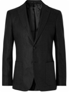 Mr P. - Unstructured Linen Suit Jacket - Black