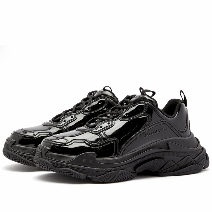 Photo: Balenciaga Men's Triple S Rubber Sneakers in Black