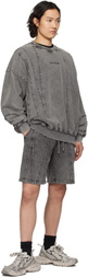 Feng Chen Wang Gray Tie Dyed Sweatshirt
