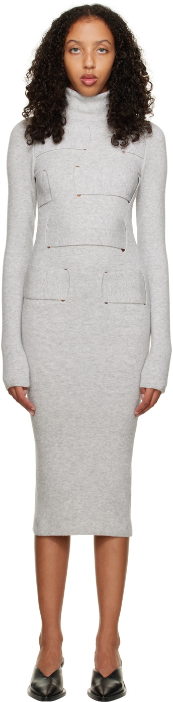 BOYAROVSKAYA Gray Snow Midi Dress