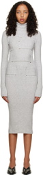 BOYAROVSKAYA Gray Snow Midi Dress