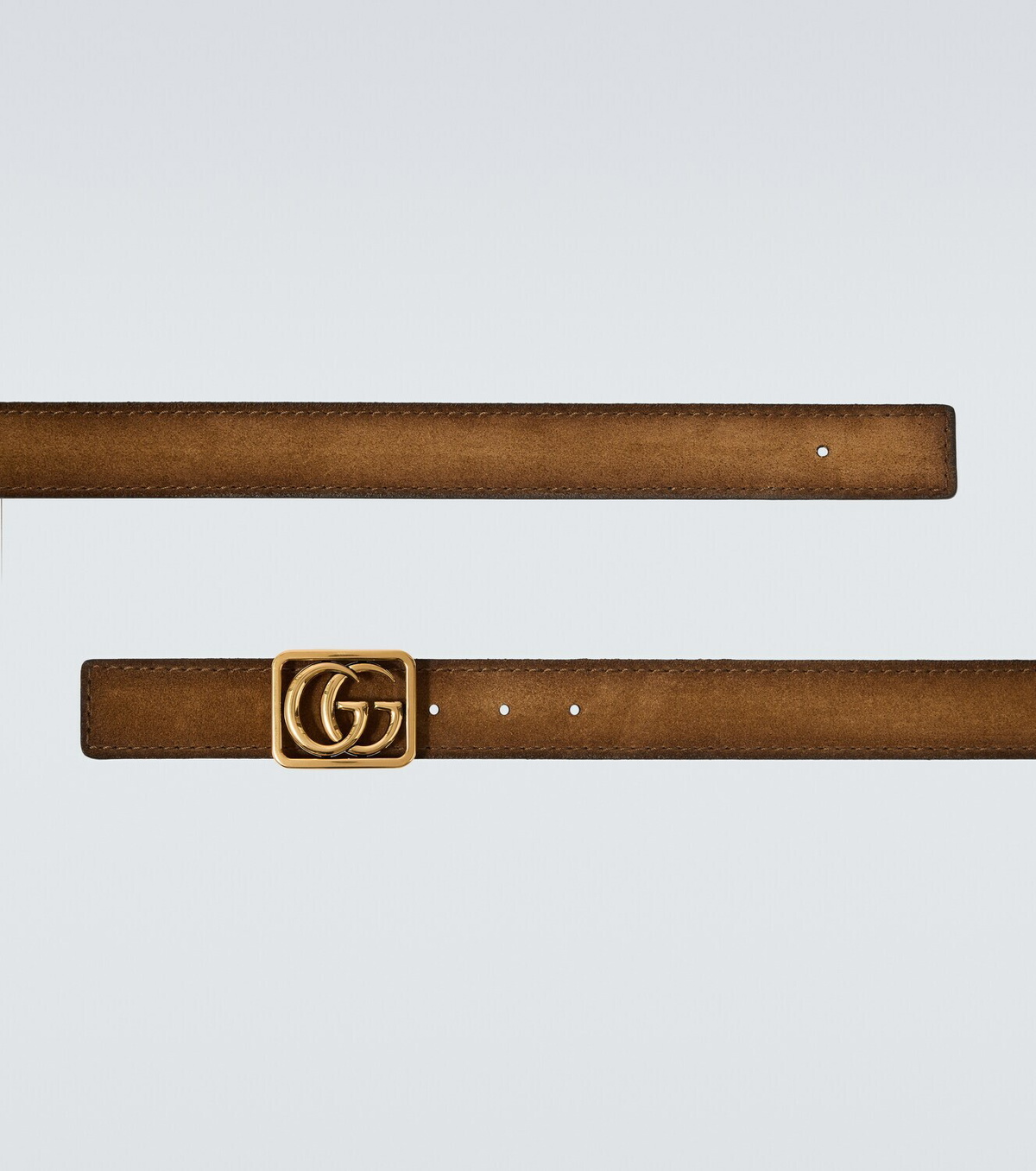 Gucci Double G reversible suede and leather belt