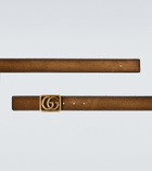 Gucci Double G reversible suede and leather belt