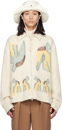 Jil Sander Beige Spread Collar Jacket