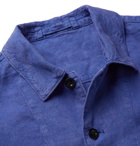 Mr P. - Garment-Dyed Linen Overshirt - Blue